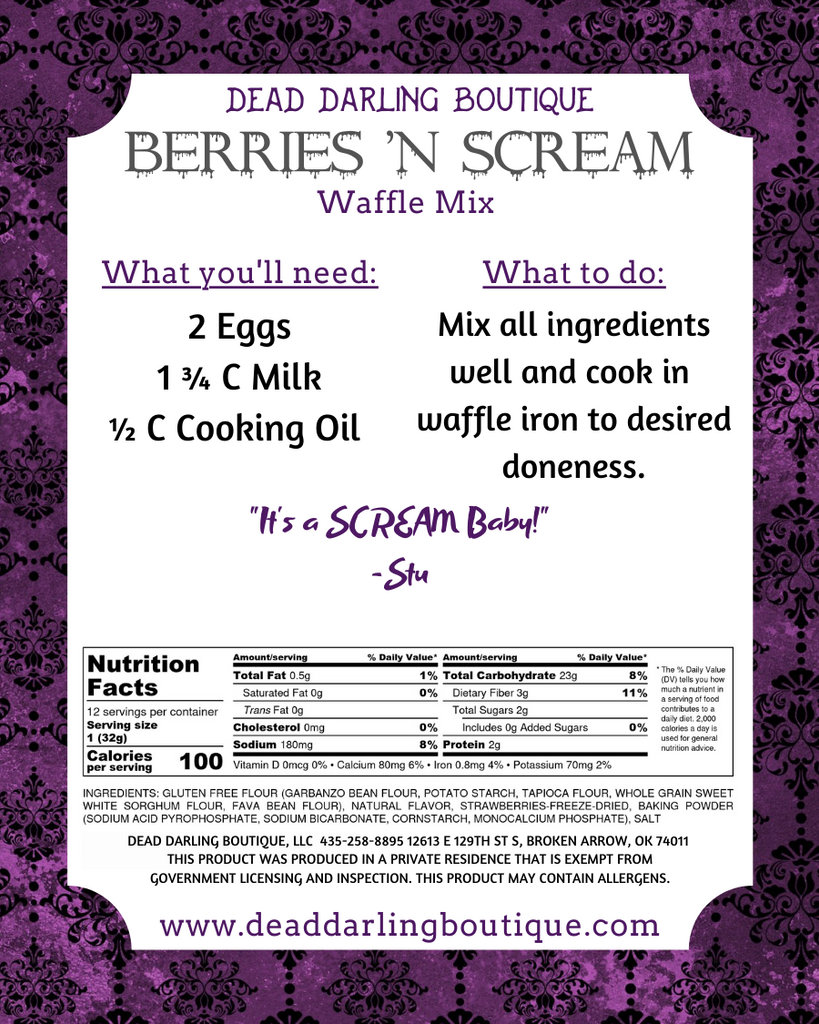 Berries 'N Scream Waffle Mix