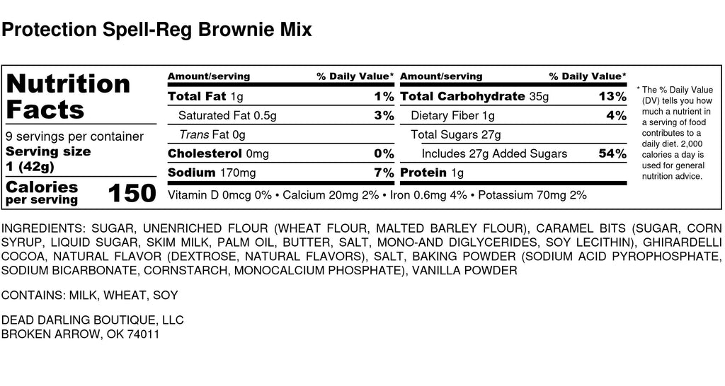 Protection Spell Brownie Mix