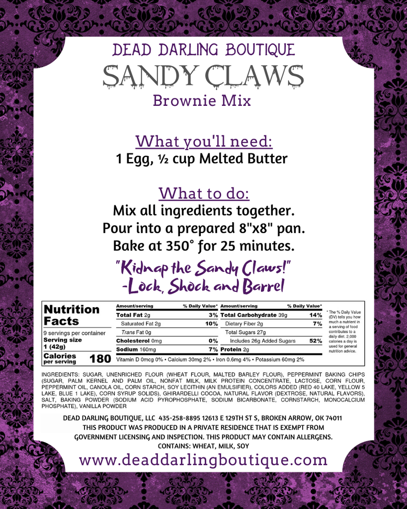 Sandy Claws Brownie Mix