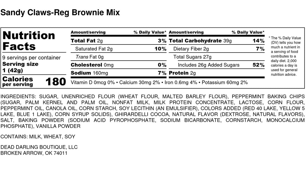 Sandy Claws Brownie Mix