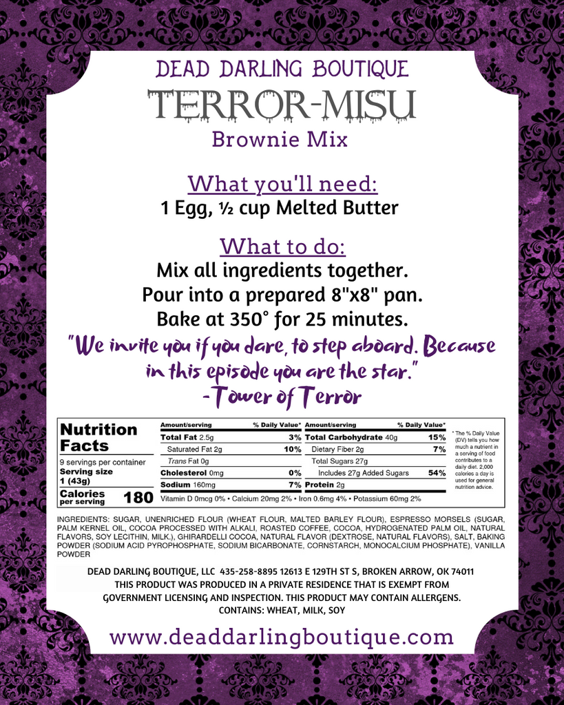 Terror-Misu Brownie Mix